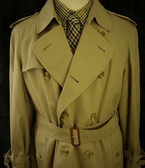 vintage burberry trench coat men's